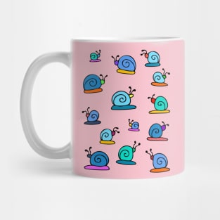 Cute and Colourful Happy Snail Pattern Mug